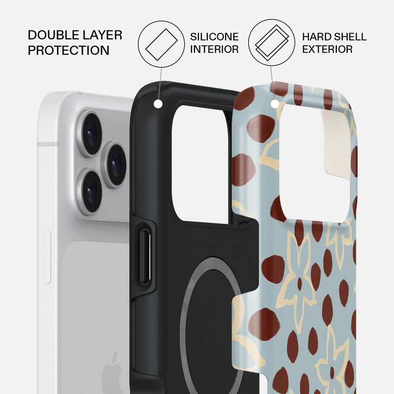 بورجا جراب بورجا لهاتف آيفون  برو ماكس بتصميم أوندا بريميوم متوافق مع طبقة هجينة مزدوجة صلبة + حماية سيليكون - غطاء هاتف مقاوم للخدش والصدمات - Image 2